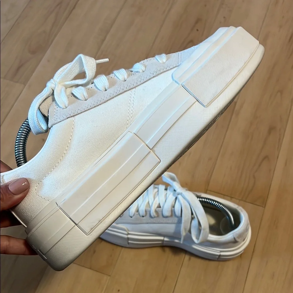 Converse Cream Platform Sneakers with Chunky Sole